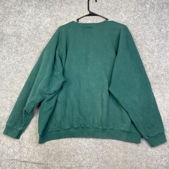 VTG 90s Nike Green Swoosh Big Logo Crewneck Sweatshirt Made in USA XL - Picture 8 of 8